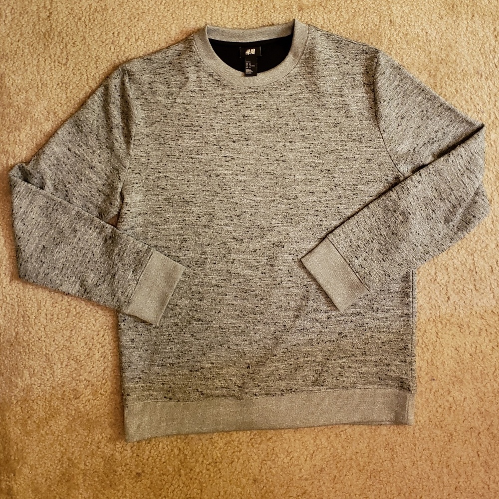 Gray Textured Sweatshirt H&M | M